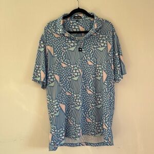 Bad Birdie Blue Casual Button Down Shirt